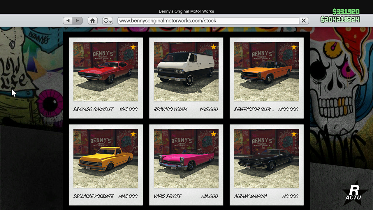 Nouveaux véhicules GTA Online mise à jour d'été 2020 Benny's