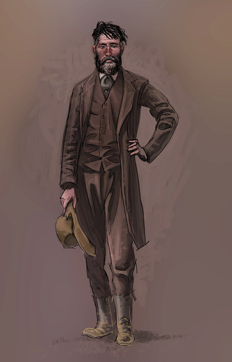 Concept art - Image 22 - Albert Mason - 764p x 1189p - Picture by Daren Bader - Red Dead Redemption 2