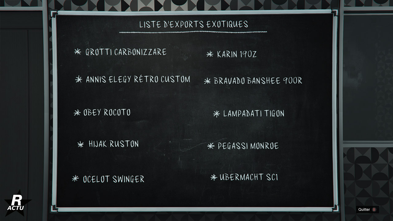 GTA Online - Mise à jour Los Santos Tuners - Exportations exotiques - Image 1 - 1280p x 720p - Picture by Rockstar Actu