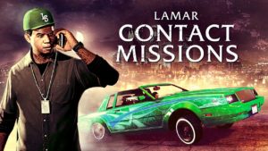 Lamar Davis passant un coup de fil à un joueur de GTA Online pour lui proposer l'une de ses missions de contact