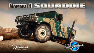 Le Mammoth Squaddie à gagner sur le podium du Diamond Casino