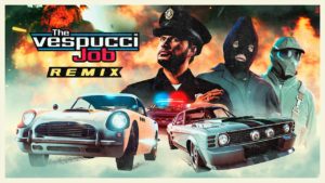 Artwork de l'activité "Des balises sous les yeux (remix)" dans le jeu vidéo GTA Online.