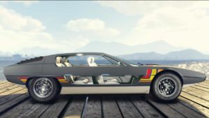 Vue de côté du véhicule Pegassi Toreador.