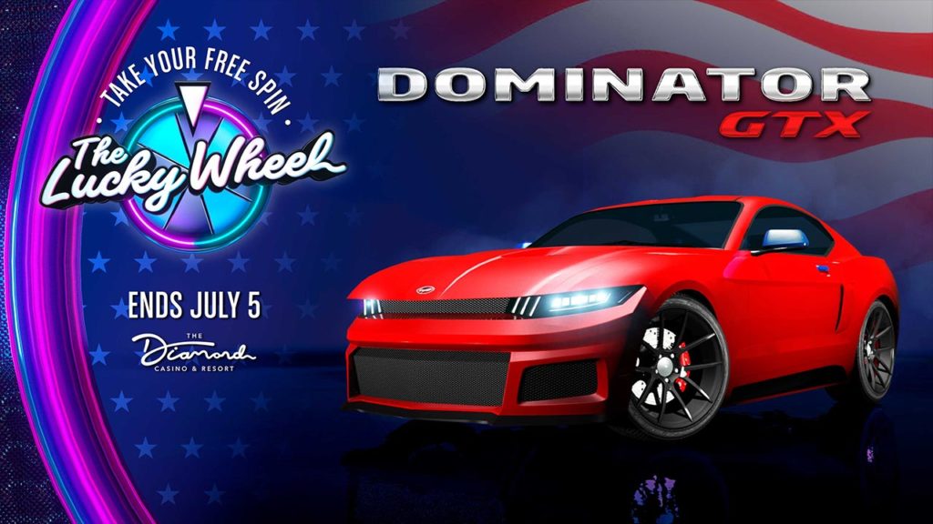 La Vapid Dominator GTX à gagner sur le podium du Diamond Casino cette semaine et jusqu'au 5 juillet dans GTA Online
