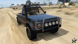 La face avant de la Declasse Walton L35 avec le motif du même nom de cette voiture de GTA Online