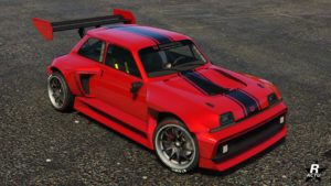 Le motif "Bande épaisse noir" appliqué sur le véhicule français "Penaud La coureuse" dans GTA Online