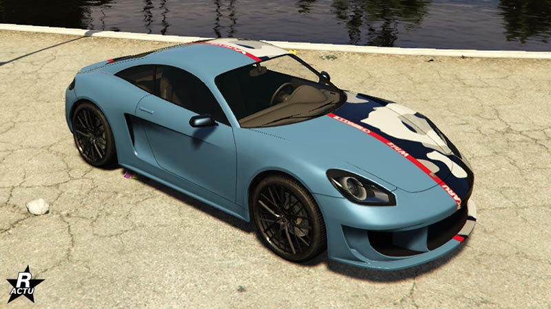 Le motif "Camouflage sale" appliqué sur la carrosserie du véhicule  Pfister Growler dans le jeu vidéo Grand Theft Auto Online