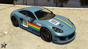 Le motif "Sous couverture" sur la voiture Pfister Growler