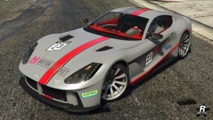 Le motif "Motor Market Alternatif" appliqué sur la voiture Grotti Itali GTO