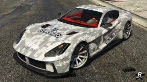 Le motif "Numérique Stronzo" qui équipe la sportive Grotti Itali GTO