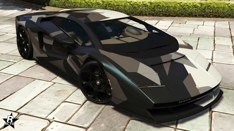 Le motif de camouflage militaire "Monochrome" sur le véhicule Pegassi Torero XO