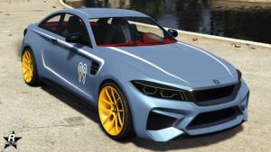 L'Ubermacht Cypher disposant sur sa carrosserie du motif "Bandes fines blanches"