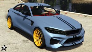 La sportive Cypher avec le motif "Bandes noires" dans GTA Online.