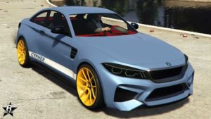 Le vinyle "Cypher blanc" appliqué sur la carrosserie de l'Ubermacht Cypher