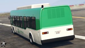 Face arrière du bus de l'aéroport
