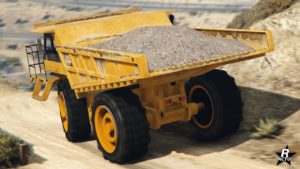 L'arrière du HVY Camion benne