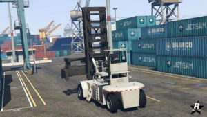 L'arrière du HVY Porte-conteneur