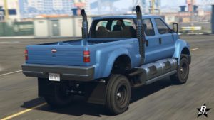 L'arrière du pick up Vapid Guardian