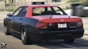 La face arrière du Taxi Custom de chez Vapid