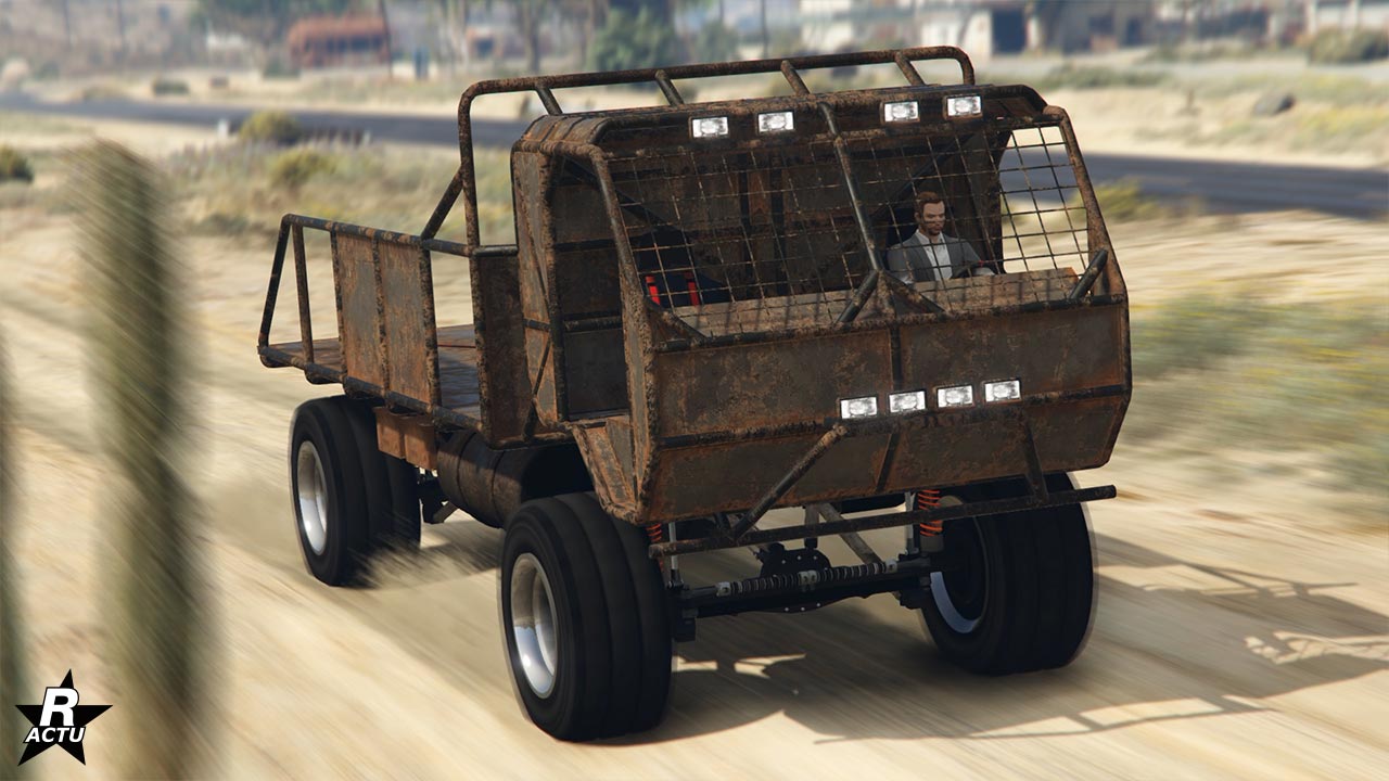 La face avant du véhicule de service MTL Wastelander dans GTA Online