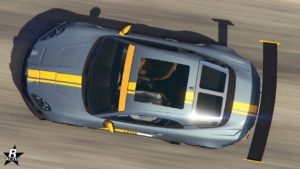 Vue aérienne de la Toundra Panthere, on y voit le toit panoramique qui donne sur l'habitacle de la voiture