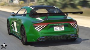 Vue arrière de la Toundra Panthere, elle est de couleur verte