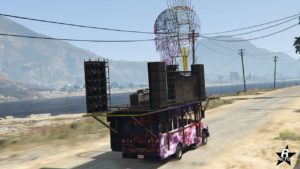 La face arrière du Bus de festival de chez Vapid