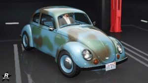 Le motif "Camouflage nature" qui se défini par un camouflage militaire de type forêt sur la voiture BF Weevil