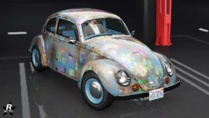 Le motif "Épave fleurie" qui dispose d'un effet de rouille avec un skin de fleurs de différentes couleurs.