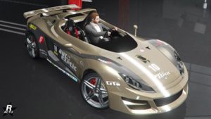 Le motif "Auto Exotic" appliqué sur le véhicule Ocelot Locust