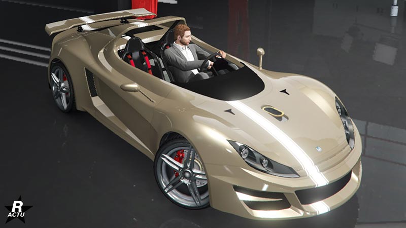 Le motif "Bande blanche" sur la voiture Ocelot Locust dans GTA Online