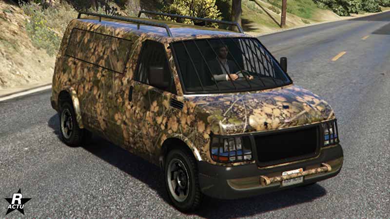 Le motif "Camouflage de chasse" sur la camionnette Speedo Custom