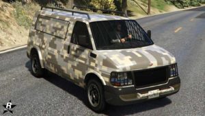 Le Vapid Speedo Custom disposant du motif "Petits pixels" sur sa carrosserie
