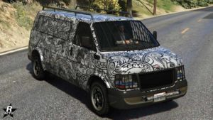 Le motif "Pièces Santo Capra" appliqué sur le Vapid Speedo Custom