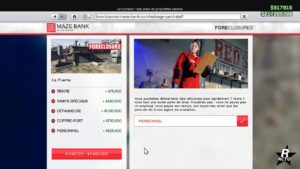 Achat de la casse sur le site Maze Bank Foreclosures