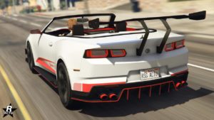 Vue arrière de la Declasse Vigero ZX décapotable