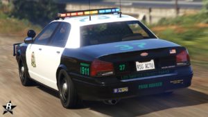 Vue arrière de la voiture Vapid Stanier LE Cruiser