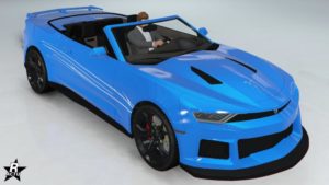 Le motif "La loi de la rue" sur la voiture Declasse Vigero ZX décapotable