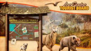 Le tableau de l'office de tourisme délivrant la liste des animaux à photographier journalièrement dans le Défi photo animalier dans GTA Online
