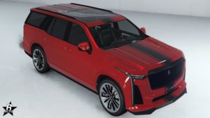 Le motif "Bande de course noire" sur le véhicule Albany Cavalcade XL dans le jeu GTA Online