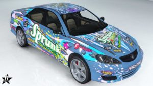 Le motif "Course Sprunk alternatif" sur la Karin Asterope GZ