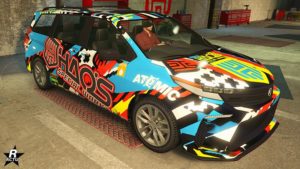le motif "Course HSW" présent sur le SUV Karin Vivanite dans GTA Online.