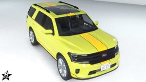 Le vinyle "Bandes colorées" appliqué sur la Vapid Aleutian