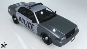 Le motif "LSPD (aéroport)" sur la Vapid Stanier LE Cruiser