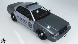 Le motif "Shérif du compté de Los Santos (Discret)" sur la voiture Vapid Stanier LE Cruiser