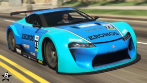 Vue avant de l'Emperor ETR1 qui est de couleur bleue