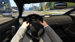 Vue de l'intérieur de l'habitacle de la voiture Ocelot Penetrator