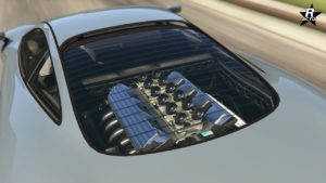 Vue du bloc moteur du véhicule Ocelot Penetrator