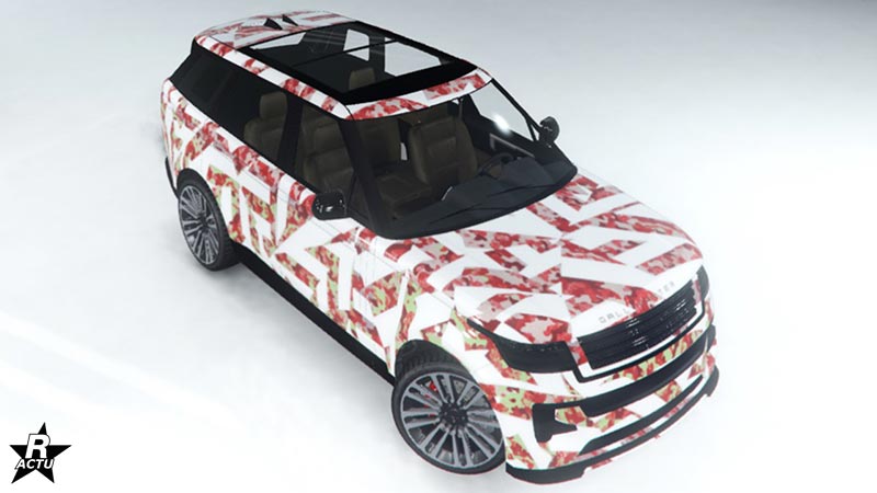 Le motif "Camouflage double alternatif" sur la carrosserie de la voiture du Gallivanter Baller ST-D dans GTA Online
