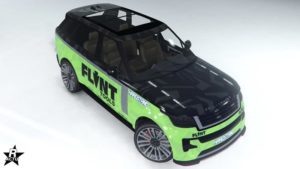 Le Gallivanter Baller ST-D disposant du motif "Course Flint" sur sa carrosserie